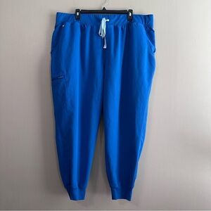 FIGS Royal Blue Zamora Jogger Scrub Pants Womens 4XL Petite Medical Nursing